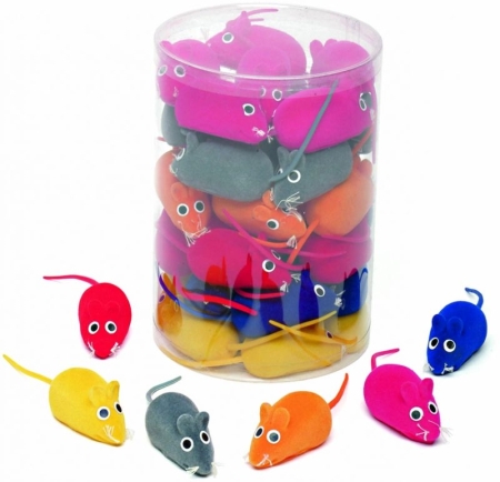 Играчки за котки - цветна мишка