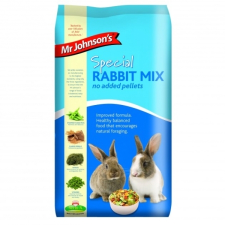 Mr Johnson`s Special Rabbit Mix no pellets - Пълноценна за порастнали зайчета 15 кг