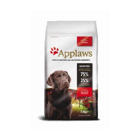 Applaws Adult Large Chicken Grain Free - Суха храна за кучета от едрите породи, 75% пиле 15 кг.