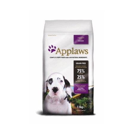 Applaws Puppy Large Chicken Grain Free - суха храна за кученца до 18месеца от едрите породи, с 75% пиле 15 кг.