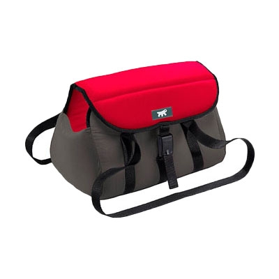 Ferplast MILU 45/L - Памучна транспортна чанта, червено и тъмно сиво 