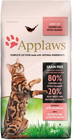 Applaws Adult Cat Chicken with Salmon - Суха храна за пораснала котка с 80% пиле и сьомга 7.5 кг.