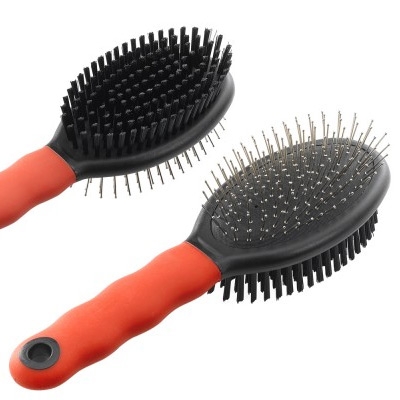 Ferplast Gro9528 - Двустранна четка с метални зъби и четина - голяма.