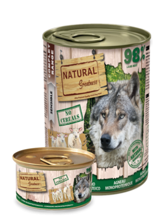 NATURAL Greatness Lamb Monoproteinic recipe - Консерва за куче Монопротеин Агне (за чувствителни) 400 гр.