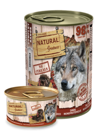 NATURAL Greatness Turkey Monoproteinic Recipe - Консерва за куче Монопротеин Пуйка (за чувствителни) 400 гр.