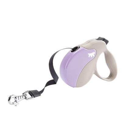 Ferplast Amigo Tape М BEIGE-VIOLET - Автоматичен повод с лента, 5 м / max 25 кг.