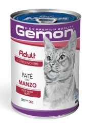 Monge Gemon Patе Adult Beef – Консерва пастет за котки в зряла възраст с телешко, 12бр х 400 гр.