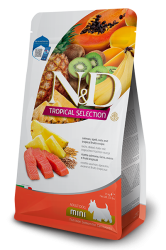 N&D TROPICAL ADULT MINI SALMON - Суха храна за кучета от дребни породи в зряла възраст, със сьомга и тропически плодове, 5 кг.