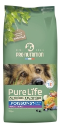 Pure Life Dog ADULT MAXI с риба - Пълноценна храна за кучета от едри породи над 25 кг, 12 кг.