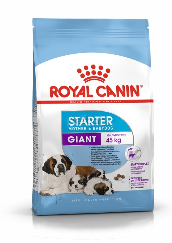 Royal Canin - Giant Starter,Чудесен старт за кученца от гигантските породи, подходяща и за бременни и кърмещи кучета - 15 кг.