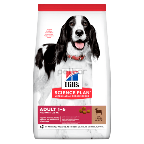 Hills SP Dog Adult Medium L&R 2.5 кг., храна за кучета от средните породи, 1 до 6 години с агнешко и ориз 