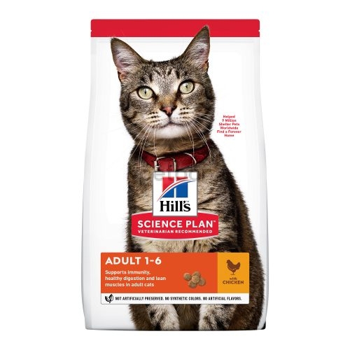 Hills Science Plan Adult с пилешко – За пораснали котки от 1 до 7 години 15 кг.