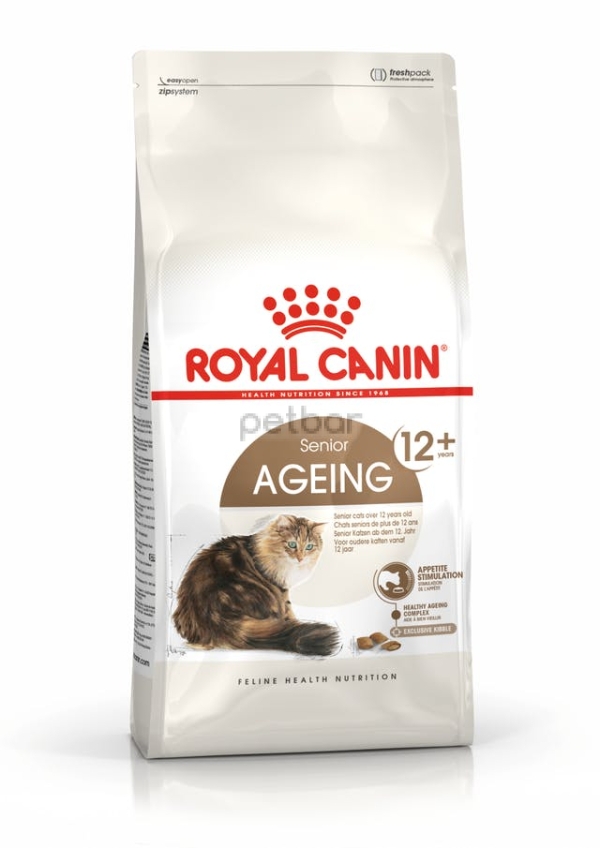 Royal Canin Ageing 12+ - Пълноценна суха храна за котки в напреднала възраст, 2кг.