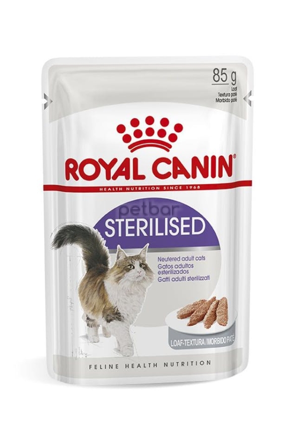 Royal Canin Sterilised in Loaf 12x85гр. - Пауч специализиран за кастрирани котки. 