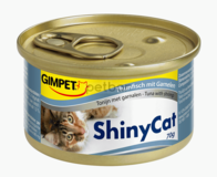  GimCat Shiny Cat - Консерви за котки с риба тон и скариди 70гр.