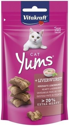 Vitakraft Cat Yums - сочни хапки с лебервурст 40 гр.