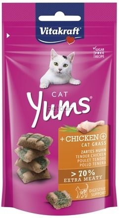 Vitakraft Cat Yums - Сочни хапки с пиле и котешка трева