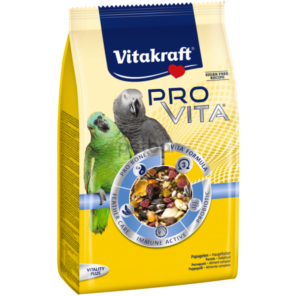 Vitakraft PRO VITA - Пълноценна ежедневна храна за големи папагали - 800гр