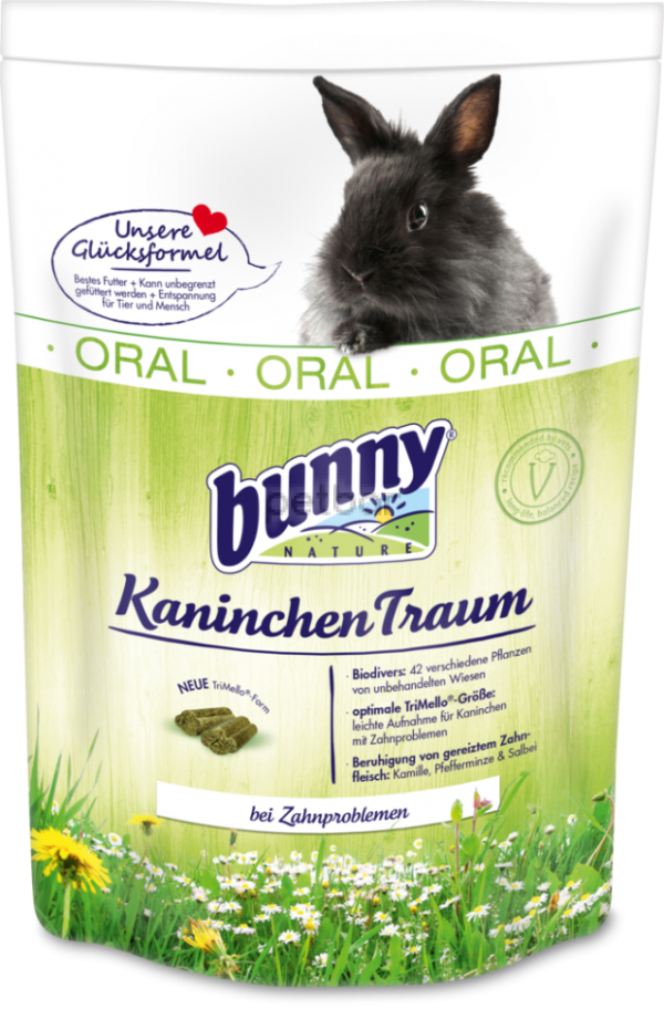 Bunny Nature ORAL - Храна за декоративни зайчета с дентални проблеми, след 6-ия месец 1,5 кг.