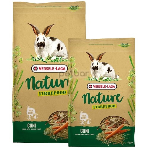 Versele laga - CUNI NATURE FIBREFOOD - Пълноценна храна за капризни зайци, живеещи на закрито. 1 кг. 