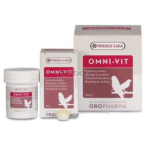 Versele - laga - Omni-Vit - комплекс от витамини, аминокиселини и микроелементи за птици за добра кондиция 200 гр.