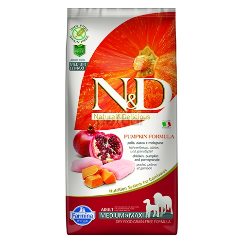 N&D Pumpkin Medium&Maxi Adult Chicken & Pomegranate - 12 кг.
