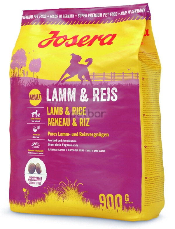 Josera Lamb & Rice с агне и ориз, 900 гр.