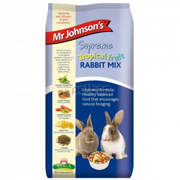 Mr Johnson`s Supreme Rabbit Tropical fruit  - Пълноценна храна за зайци с тропически плодове 900гр.
