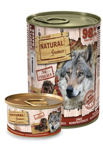 NATURAL Greatness Turkey Monoproteinic Recipe - Консерва за куче Монопротеин Пуйка (за чувствителни) 400 гр.