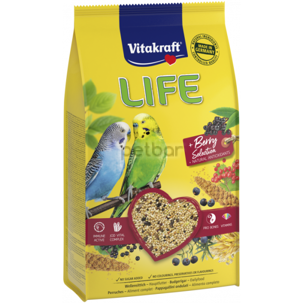  Vitakraft Menu Life Power - Здравословна храна за вълнисти папагали - 800гр.