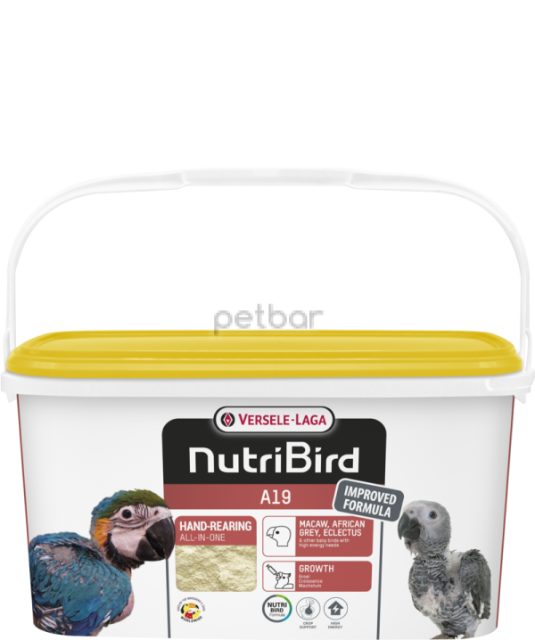 Versele - laga - Nutribird A19 for birds - за ръчно хранене на подрастващи големи папагали 3 кг. 