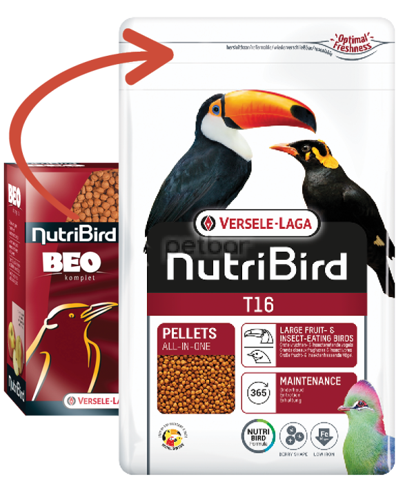 Versele - laga - NUTRIBIRD BEO komplet – Пълноценна и балансирана, екструдирана храна за насекомоядни и плодоядни птици 500 гр.