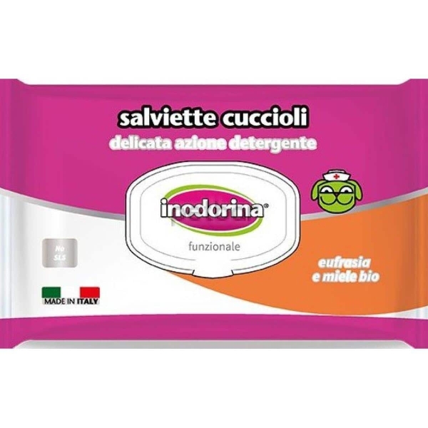  Inodorina - Salviette cuccioli - Мокри кърпички за кученца