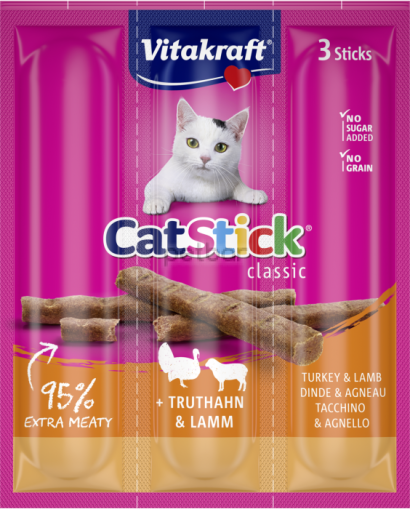  Vitakraft Cat Stick саламена пръчица - с агне и пуйка
