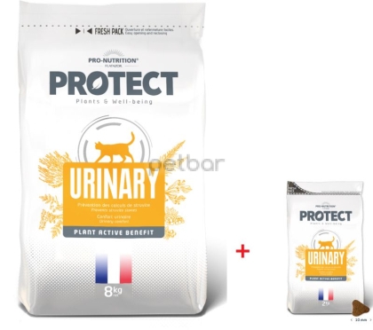 Pro-Nutrition Protect Urinary - Пълноценна диетична храна за котки с уринарни проблеми, 8 кг. + 2 кг подарък.