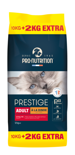 Pro-Nutrition Prestige Adult с пуйка - Пълноценна храна за пораснали котки, 10 + 2 кг.
