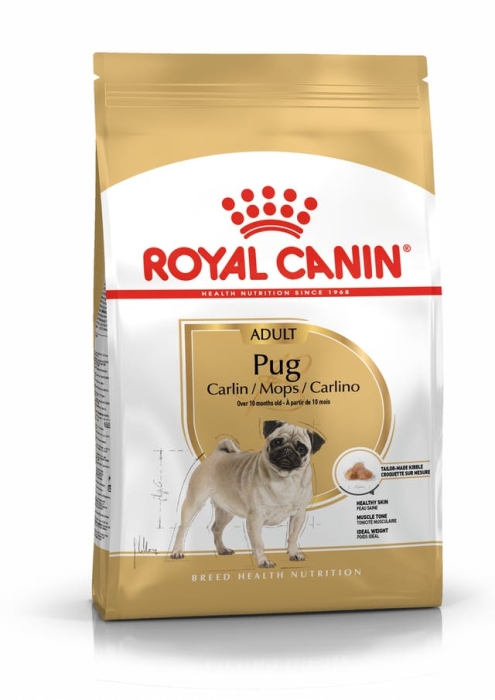 Royal Canin - Pug Adult, храна за кучета от породата Мопс над 10м. възраст - 1,5кг.