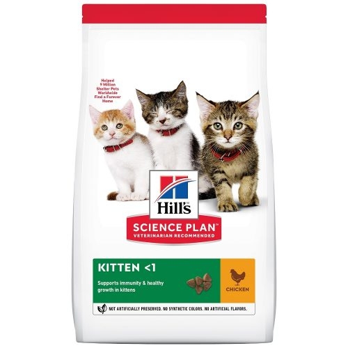 Hills Science Plan Feline Kitten с пилешко – За котенца от отбиването до 1г. и бременни и кърмещи котки 7 кг. 
