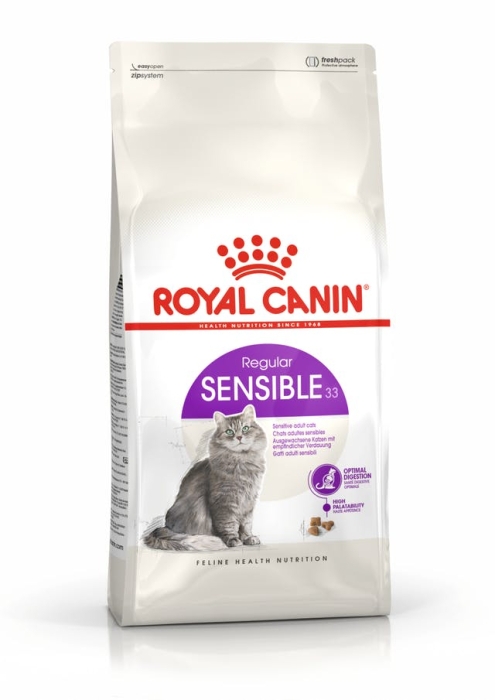 Royal Canin Sensible 33 2кг. -  Храна за котки с чувствителна храносмилателна система над 12м. възраст