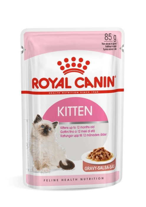 Royal Canin Kitten 12x85гр. - Пауч със сос за малки котенца до 12м. възраст, бременни и кърмещи котки.