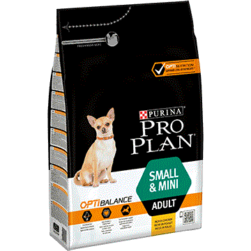 PURINA PRO PLAN Dog Small & Mini Adult с OPTIBALANCE - Суха храна с пиле за кучета в зряла възраст от дребни и мини породи, 3kg