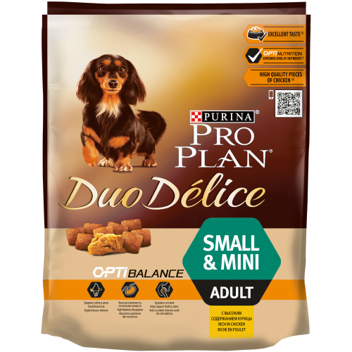 Pro Plan DUO DELICE с Пиле - за кучета в зряла възраст от малки породи, 700 g 