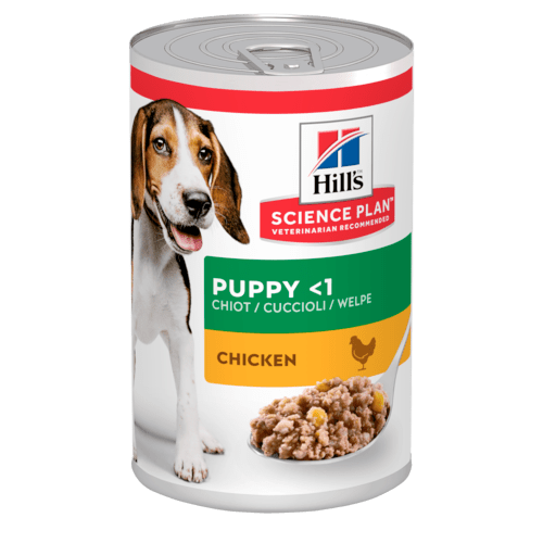Hill’s Science Plan Puppy с пилешко – Консервирана храна за кученца за всички породи от отбиването до 1г. 370 гр.