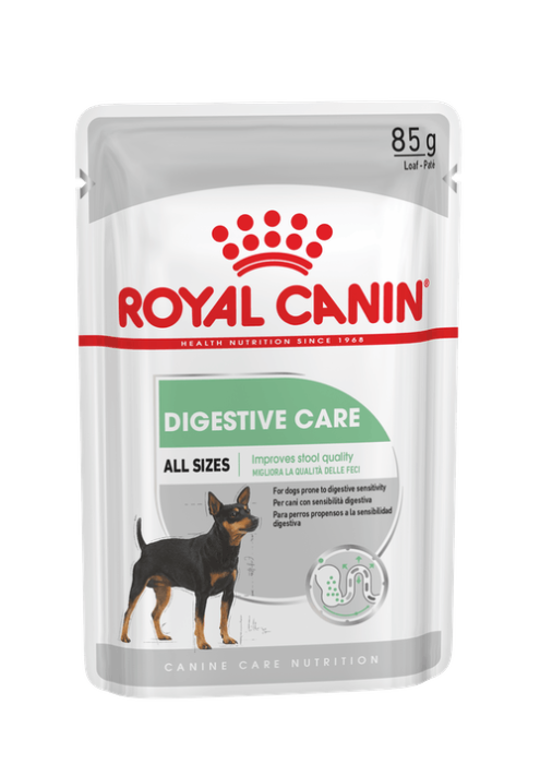 Royal Canin DIGESTIVE CARE LOAF - Мокра храна пауч подходящ за кучета с чувствителна храносмилателна система - за всички рамери. 12x85 гр. 