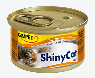 GimCat Shiny Cat - Консерва за котки с риба тон и пиле в желе 70гр.