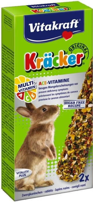 КРЕКЕР “МУЛТИВИТАМИН”  ЗА ЗАЙЧЕ-2 БР. Многокомпонентна храна за декоративни зайци. Рецепта без захар!