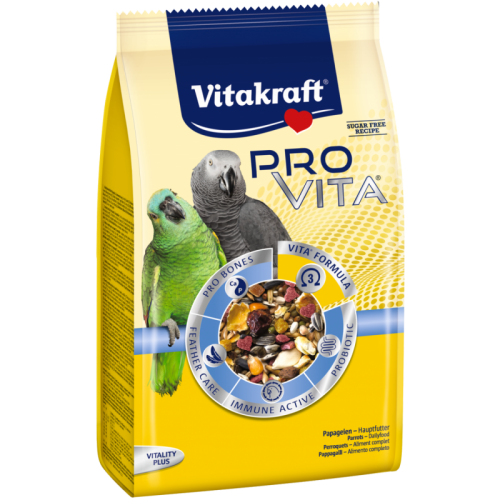 Vitakraft PRO VITA - Пълноценна ежедневна храна за големи папагали - 800гр