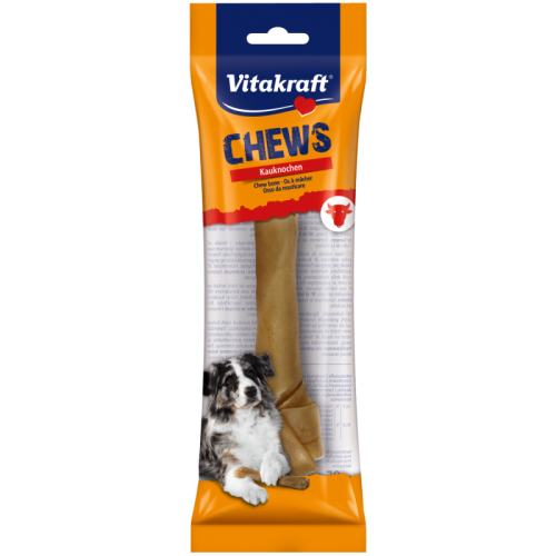 Vitakraft Chews - Лакомства за кучета от телешка кожа - Кокал вързан 21 см, 1 бр.