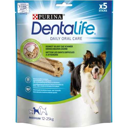 PURINA DENTALIFE Sticks - Лакомсво за кучета от средни породи за устна хигиена, 115гр.