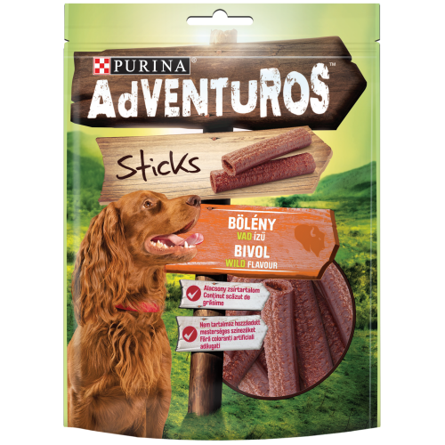 PURINA ADVENTUROS Sticks - Лакомство за кучета в зряла възраст с Биволско, 120гр.